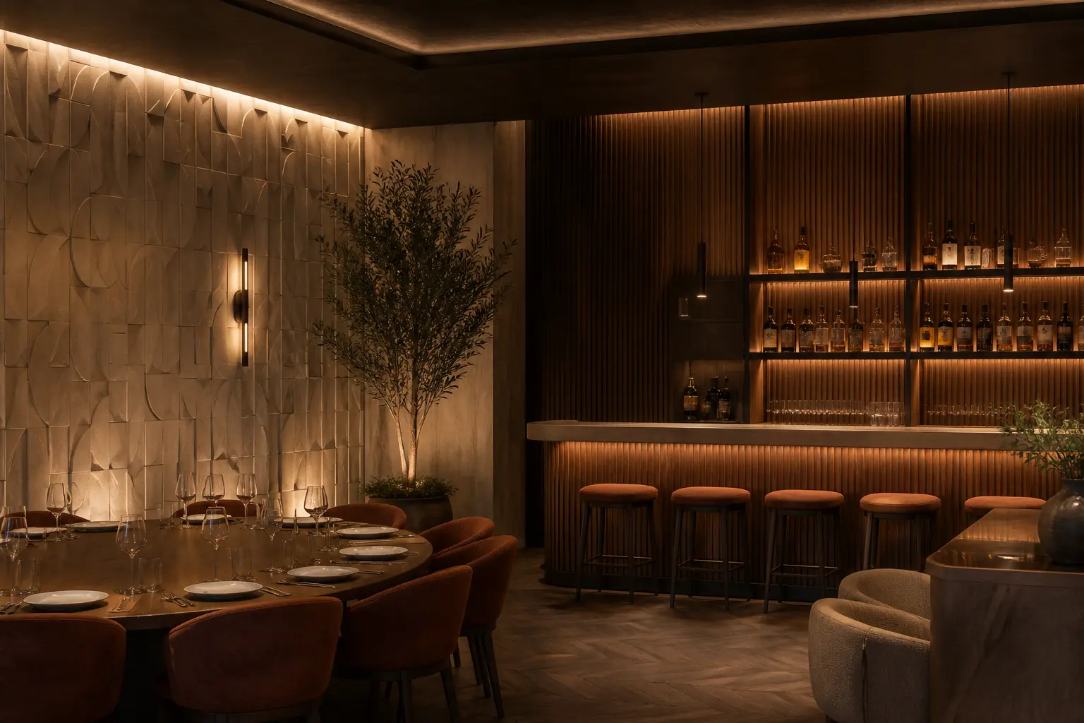 Restaurant Feature Wall